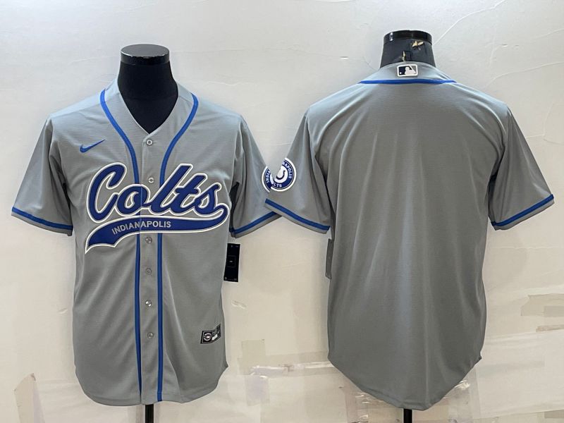 Men Indianapolis Colts Blank Grey 2022 Nike Co branded NFL Jerseys->indianapolis colts->NFL Jersey